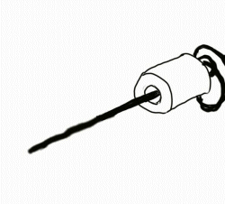 Attach beads to nail or wire